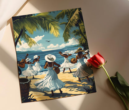 Affiche Cumbia Colombienne – Poster d'Art de Musique Traditionnelle