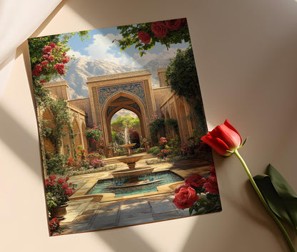 Affiche Jardin Persan – Poster Scène Tranquille d'Iran