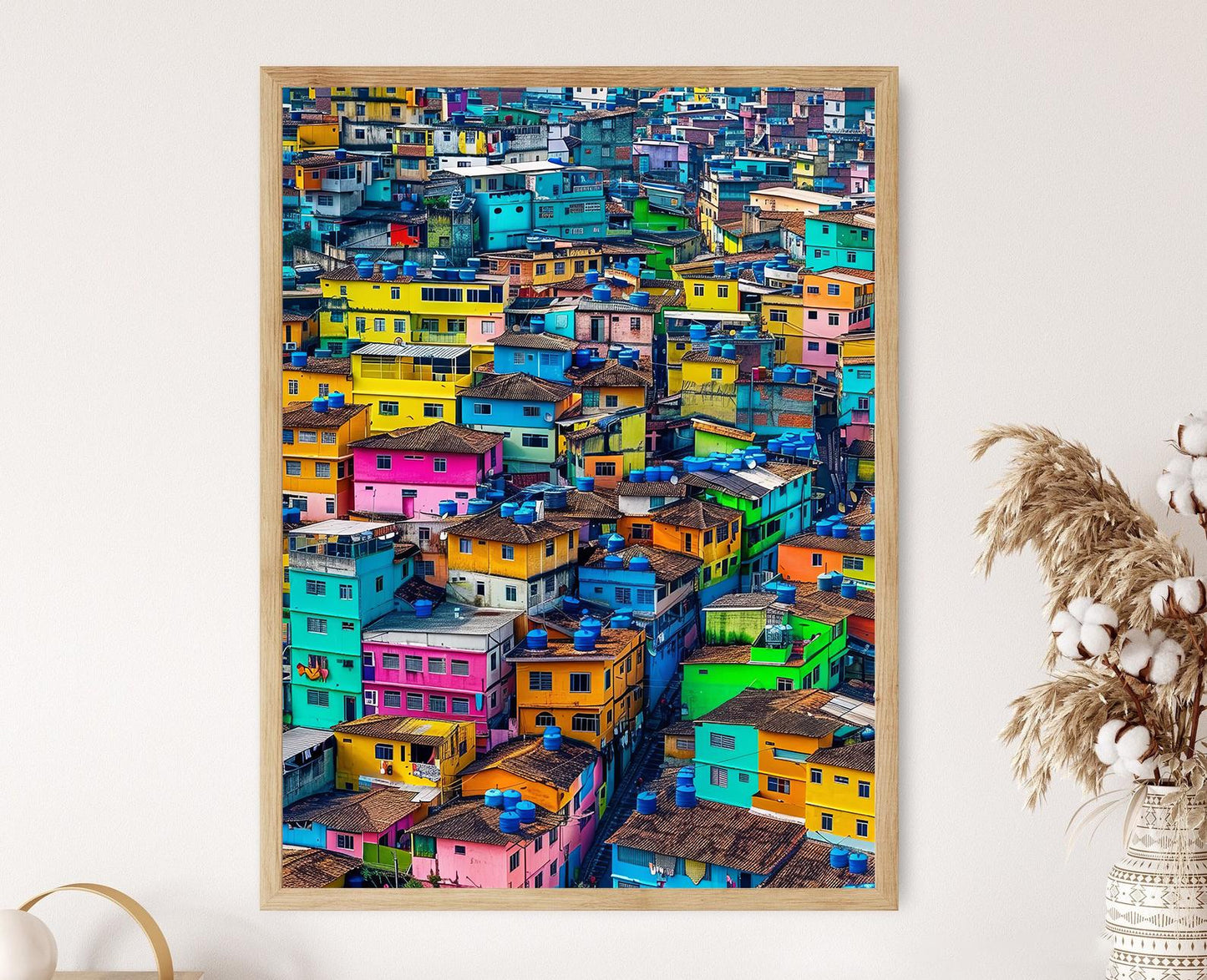 Affiche Couleurs de Favela – Poster Scène Authentique du Brésil