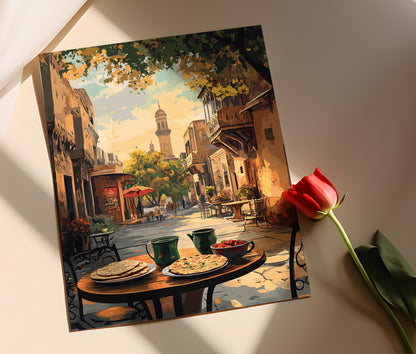 Affiche Chapli Kebab – Art Heritage de Peshawar, Scène du Bazaar