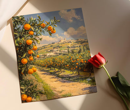 Affiche Tulkarm – Poster Art de la Campagne Palestinienne avec Agriculteurs