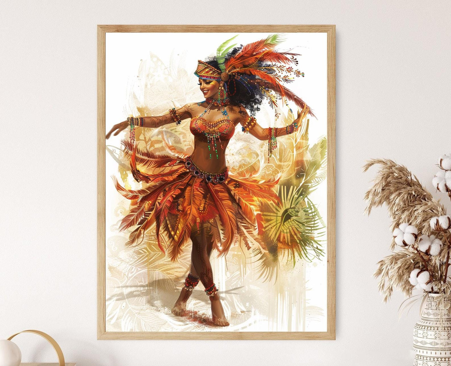 Affiche Danse Samba – Illustration Vibrante de la Danse Brésilienne