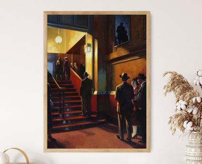 Affiche Scène de Cinéma à New York – Hommage à Edward Hopper