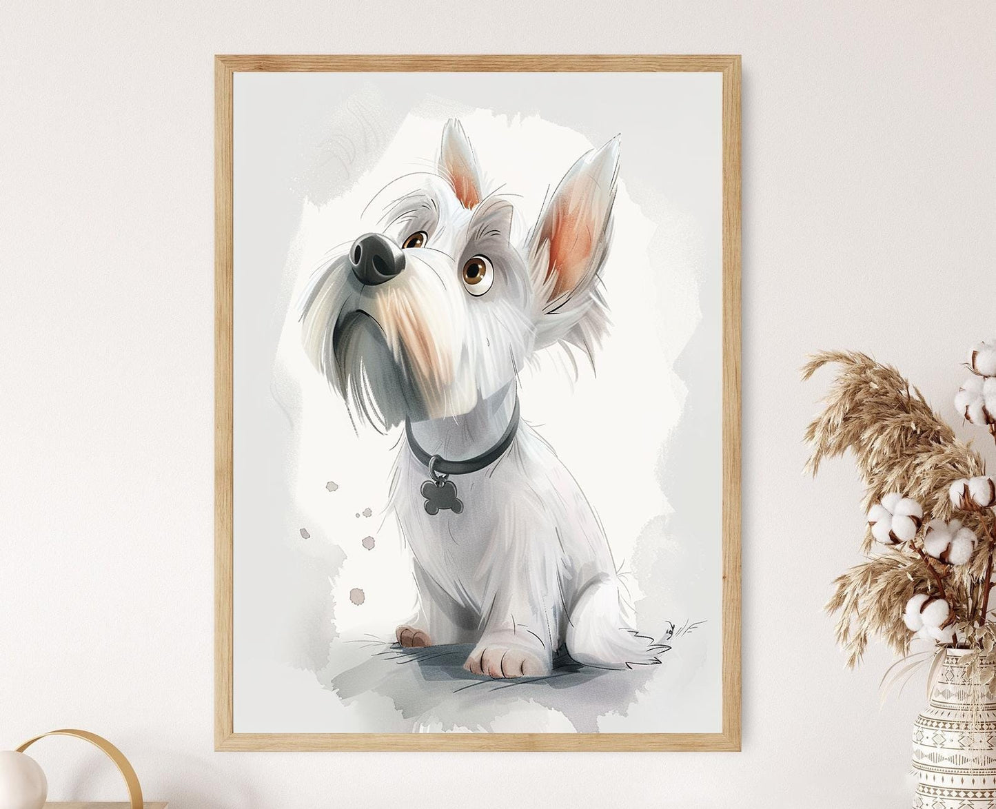 Affiche Scottish Terrier – Portrait Fantaisiste pour Amateurs de Scottie