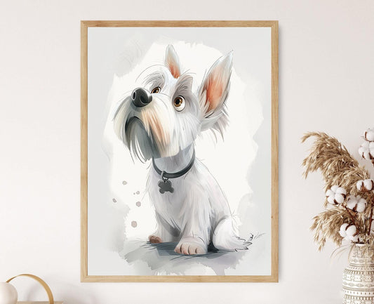 Affiche Scottish Terrier – Portrait Fantaisiste pour Amateurs de Scottie