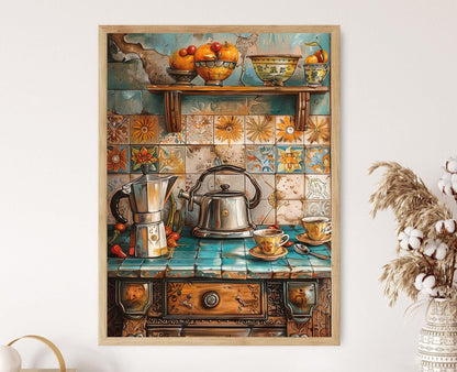 Affiche Café Cubain – Imprimé Art avec Cafecito ensoleillé pour Cuisine