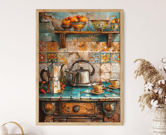 Affiche Café Cubain – Imprimé Art avec Cafecito ensoleillé pour Cuisine