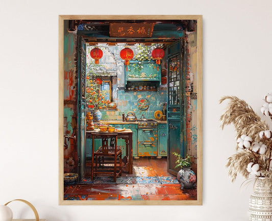Affiche Cuisine Chinoise Traditionnelle – Art Détail et Couleurs Vives