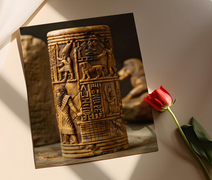 Affiche Sceaux Babyloniens – Poster Écriture Cunéiforme & Artéfacts Anciens