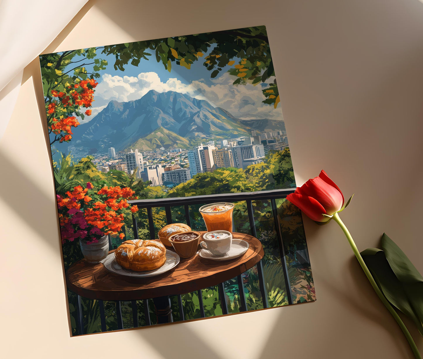 Affiche Pan Dulce – Art Culinaire Mexicain avec Vue de Monterrey