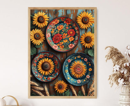 Affiche Pétrykivka – Poster Illustration Art Floral Ukrainienne