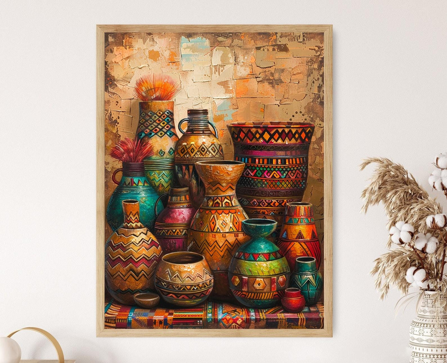 Affiche Céramique Africaine – Poster Peinture Authentique et Colorée