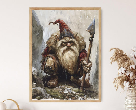Affiche Folklore Norvégien – Poster Illustrations de Trolls et Mythes