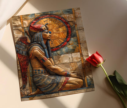 Affiche Akhenaton – Poster Art de l'Ancienne Égypte pour Décoration Murale