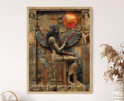 Affiche Puissant Pharaon Ramsès II – Poster Œuvre Historique Dynastique