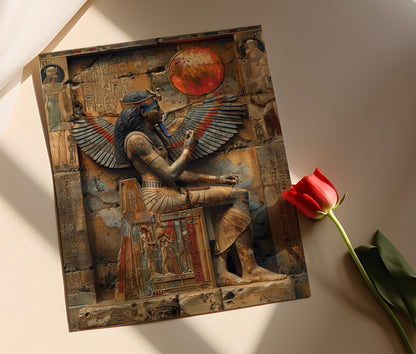 Affiche Puissant Pharaon Ramsès II – Poster Œuvre Historique Dynastique