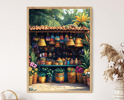 Affiche Molas Panaméennes – Poster Illustratif de l'Artisanat Local