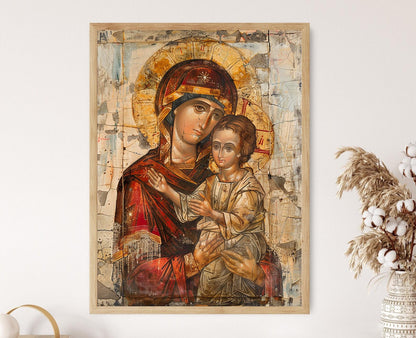 Affiche Icone Byzantine – Tirage d'Art Religieux Orthodoxe