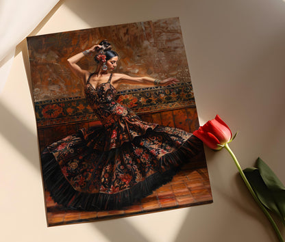 Affiche Danse Flamenco – Impression Colorée pour Salon et Studio