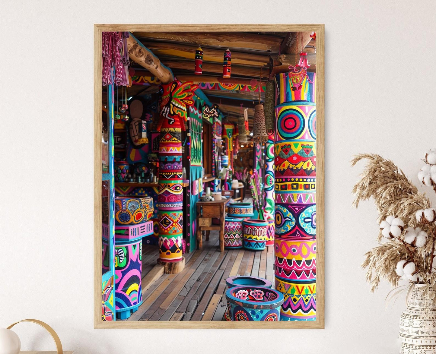 Affiche Art Coloré Colombien – Poster Décor Mural Éclatant