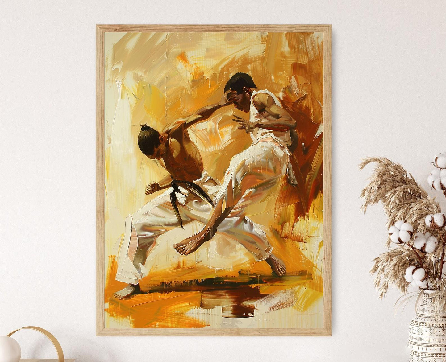 Affiche Capoeira – Poster Art Mural Vibrant des Danseurs Afro-Brésiliens
