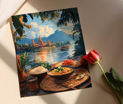 Affiche Luang Prabang – Art de la table, décor traditionnel du Laos