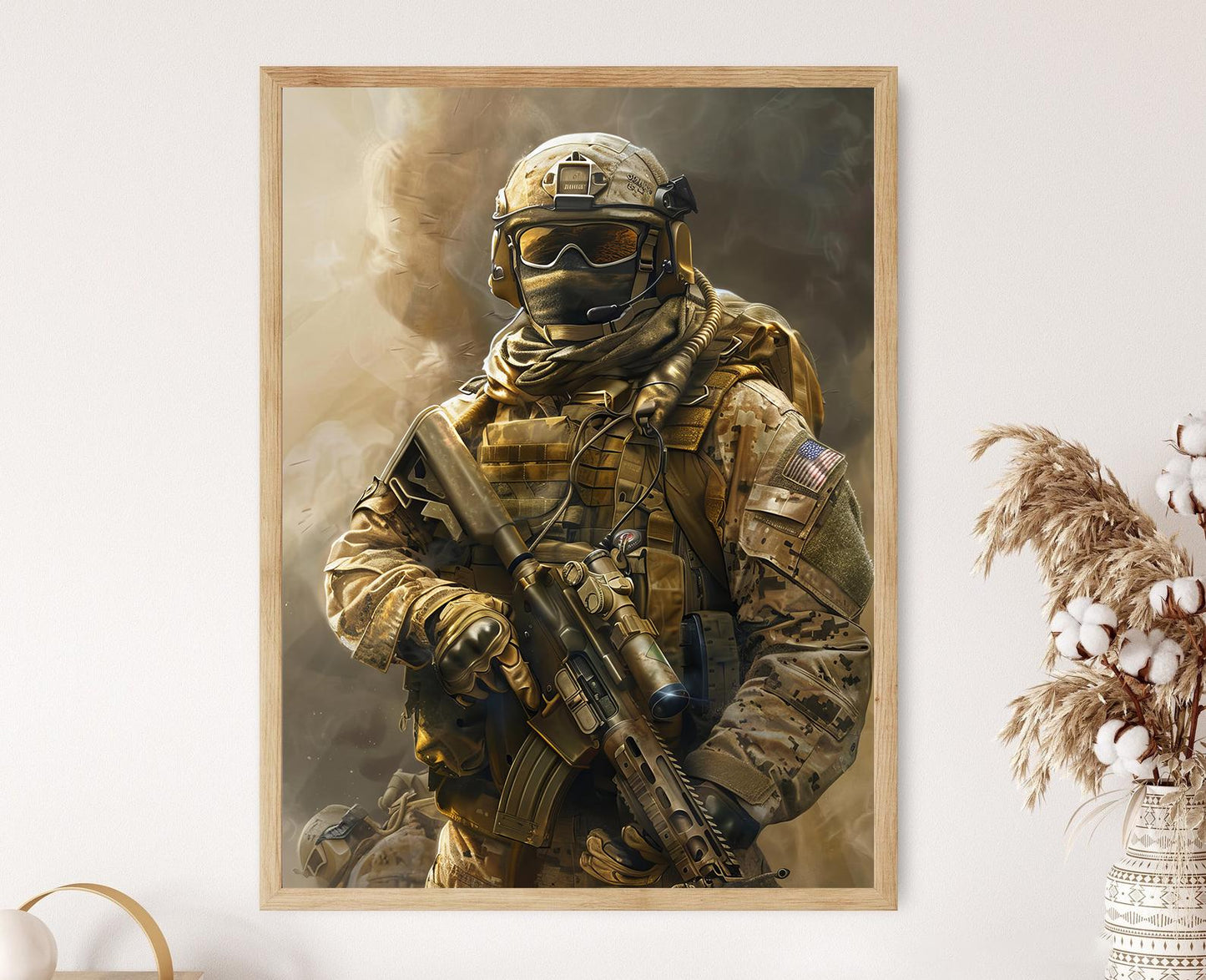 Affiche Marine US – Poster Art mural Soldat détaillé