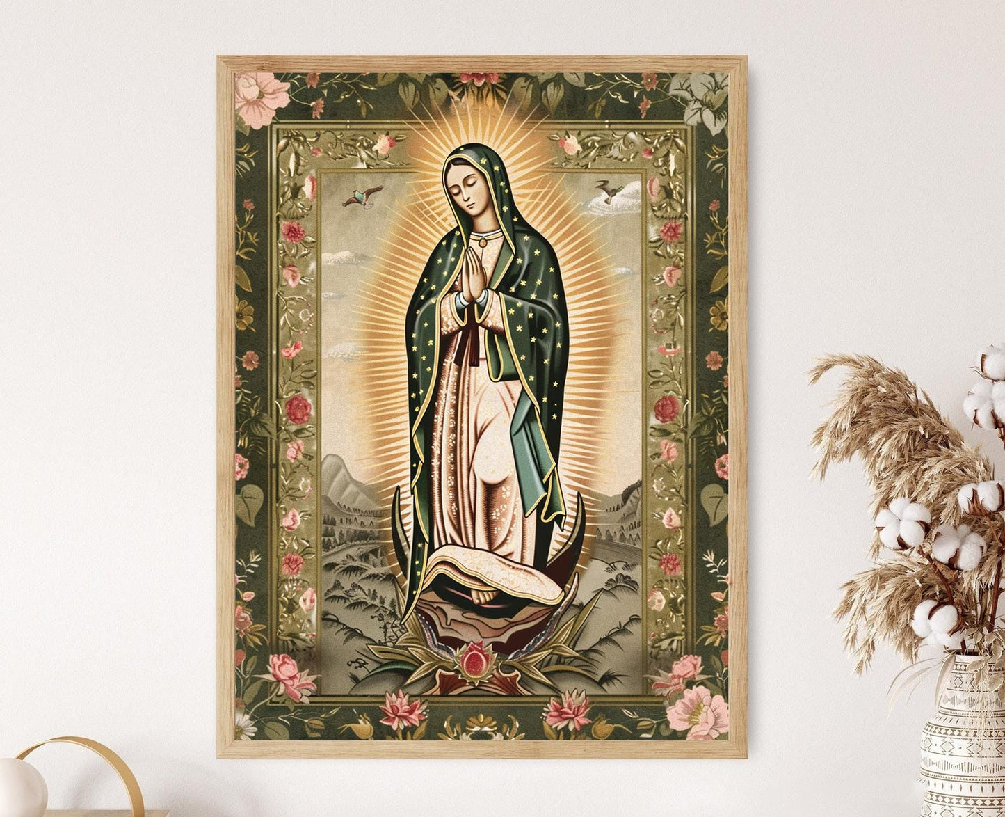 Affiche Notre-Dame de Guadalupe – Art Catholique, Cadeau Religieux