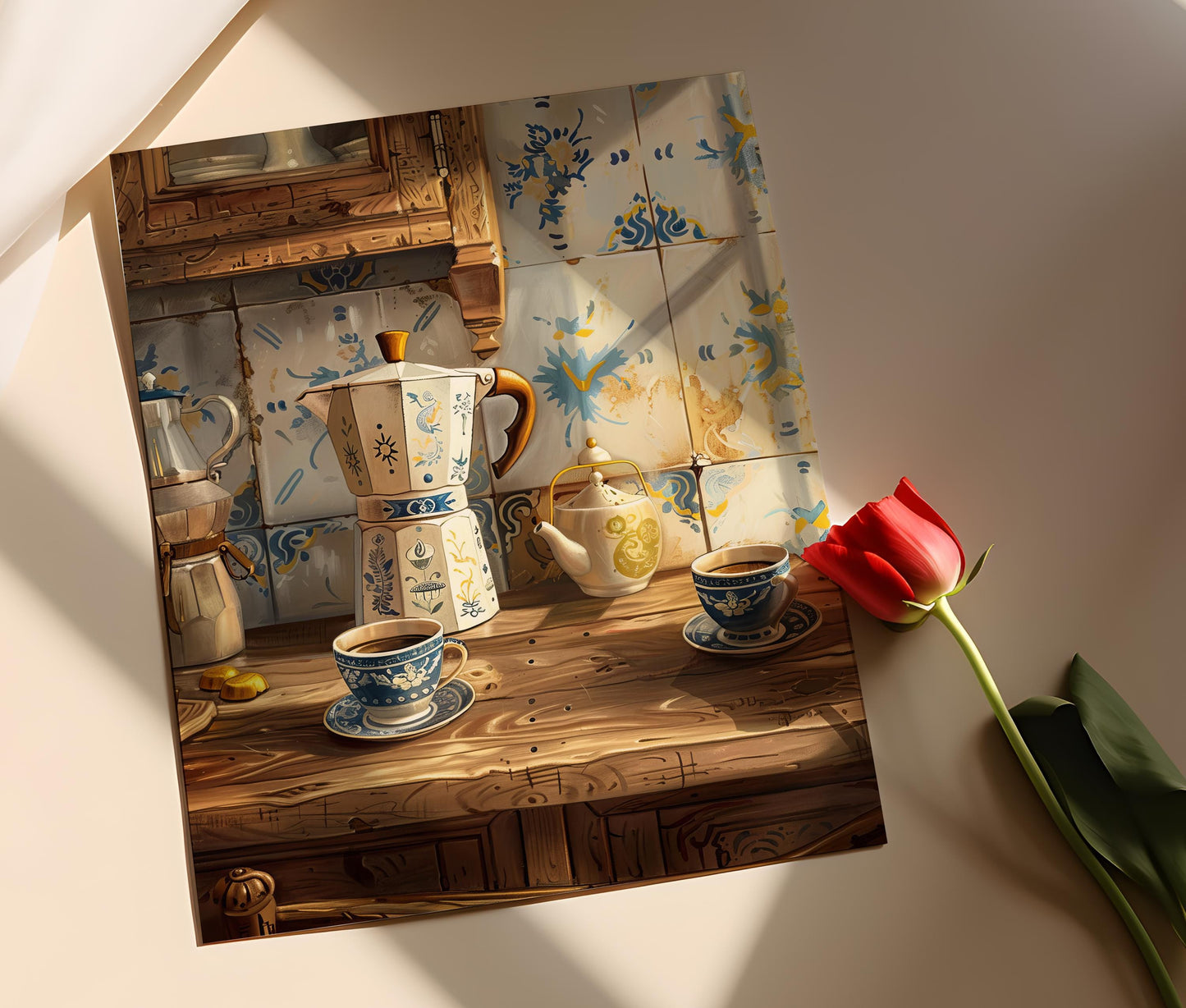 Affiche Café Nostalgique – Art Print 'Cafecito Mañanero' en Héritage Cubain