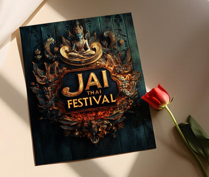 Affiche Festival Jai Thai – Poster de Culture Thaïlandaise Vibrante