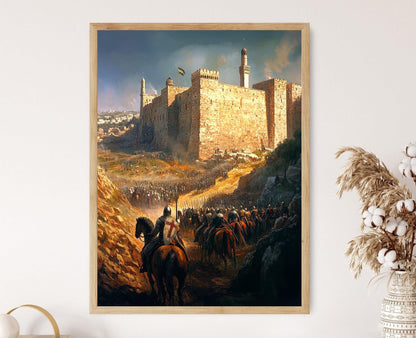 Affiche Siège de Jérusalem – Poster Scène Médiévale de Croisade