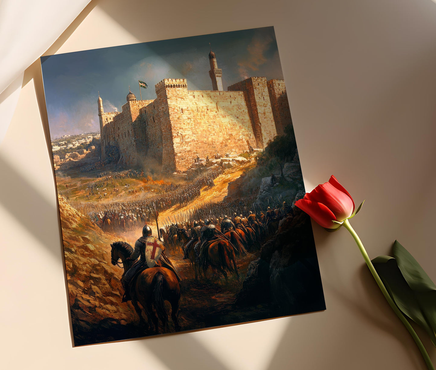 Affiche Siège de Jérusalem – Poster Scène Médiévale de Croisade