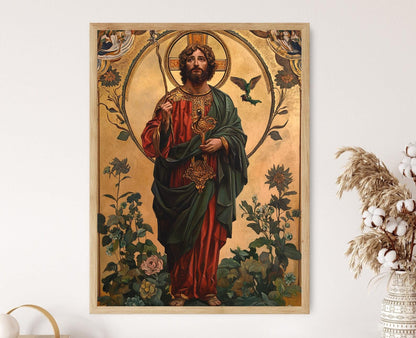 Affiche Saint Jude – Art religieux de style Renaissance pour décoration murale
