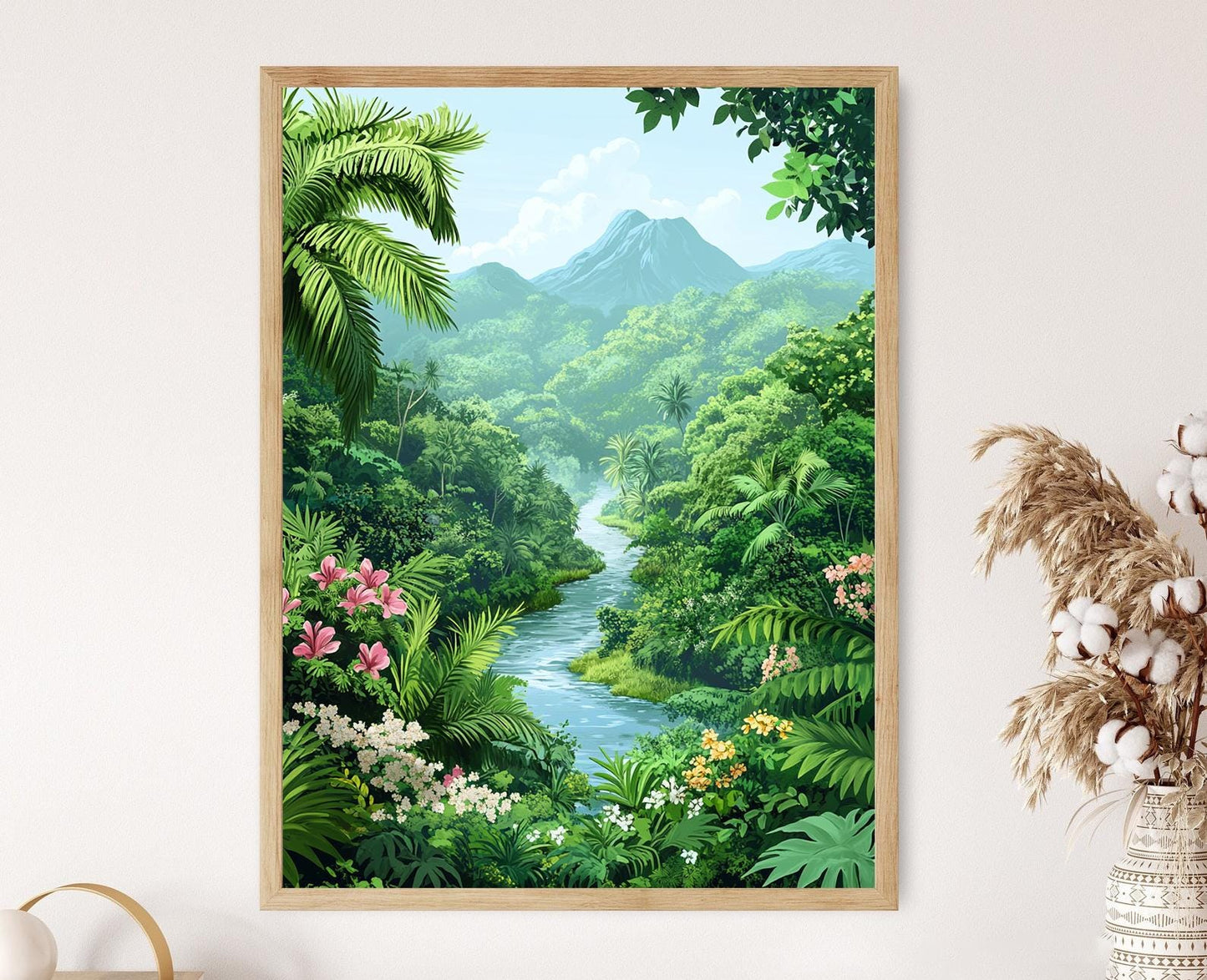Affiche Baracoa – Imprimerie Art de la forêt tropicale cubaine avec El Yunque