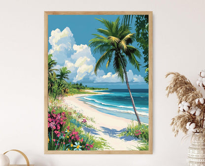 Affiche Baie des Cochons – Poster Scène Côtière Turquoise de Cuba