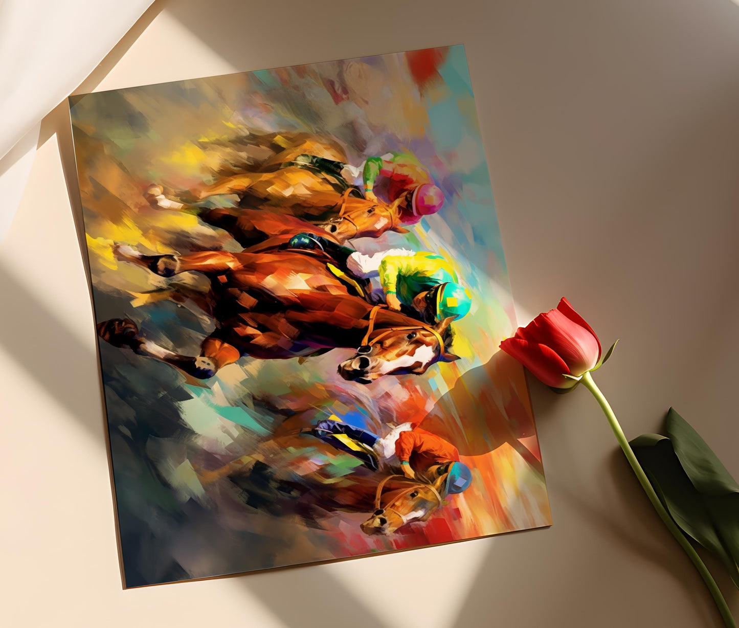 Affiche Équestre Élégante – Impression Artisanale pour Salon, Cadeau Passionné