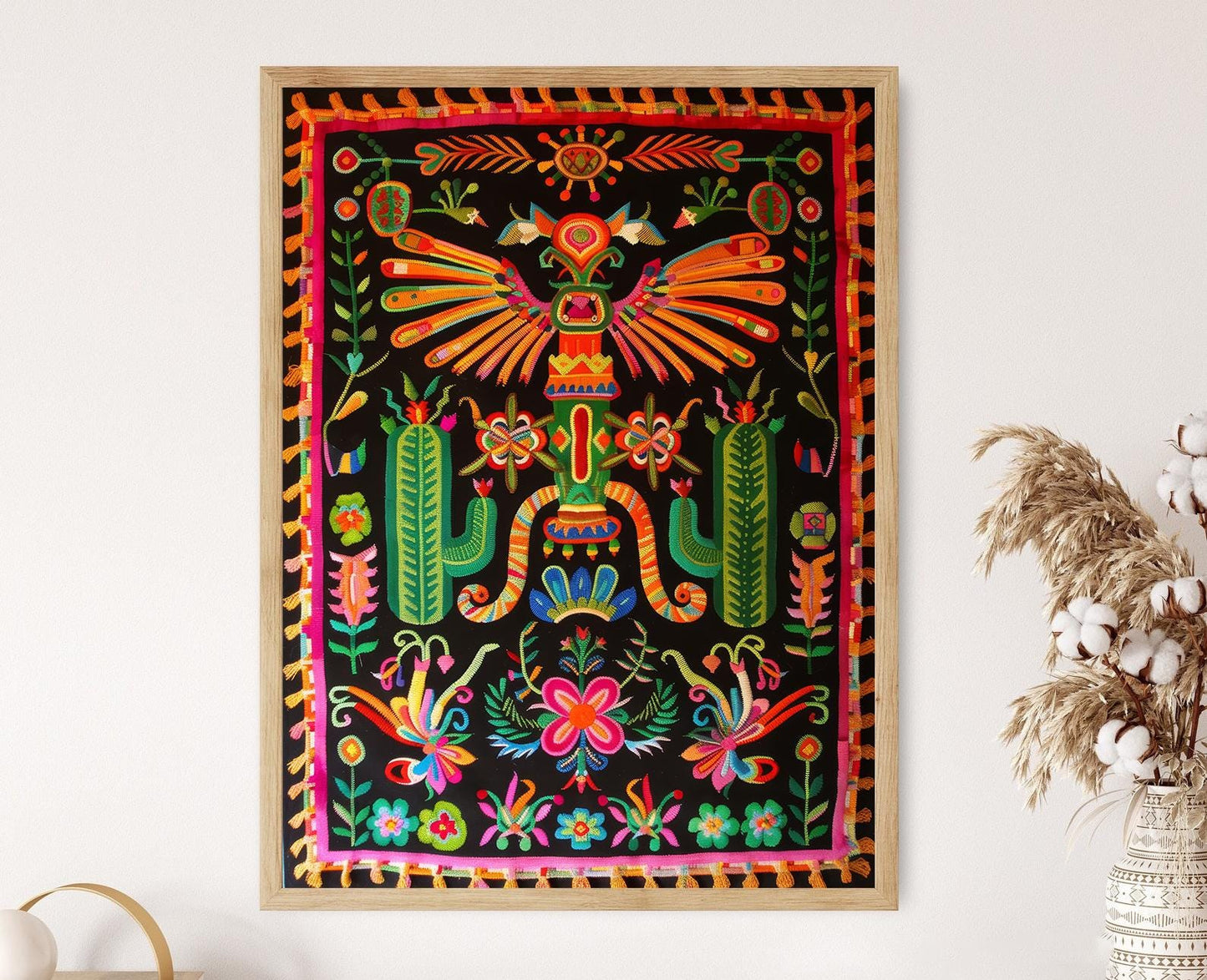 Affiche Art Nahua – Poster Décor Mur Indigène Aztec
