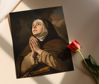 Affiche Sainte Anne – Art chrétien spirituel pour décoration murale