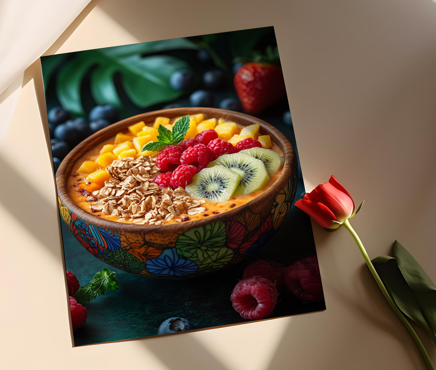 Affiche Bol Açaï Brésilien – Art Tropical pour Cuisine Vibrante