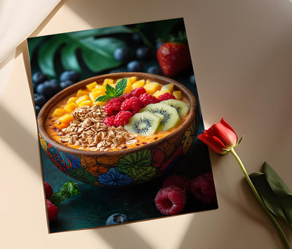 Affiche Bol Açaï Brésilien – Art Tropical pour Cuisine Vibrante