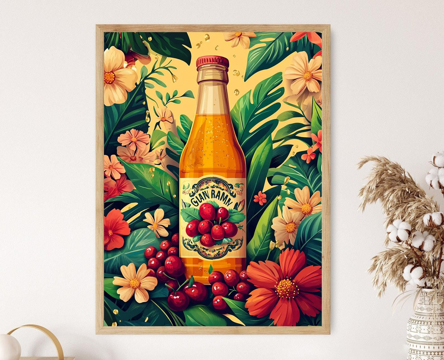 Affiche Soda Guarana Brésil – Art mural tropical vibrant