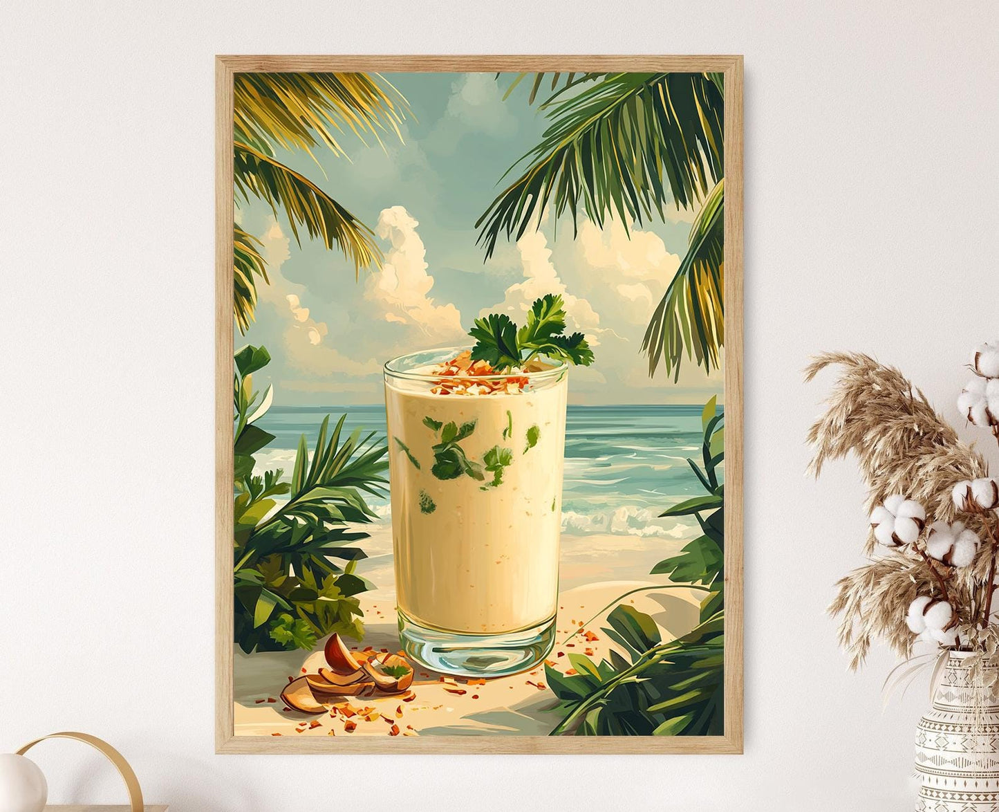 Affiche Sol Kadhi – Illustration de Kokum et Coco, Décor Boisson Indienne