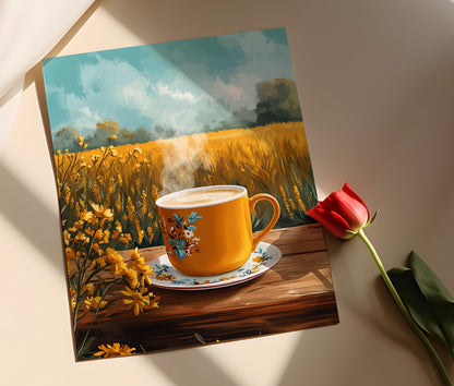 Affiche Punjabi Kadak Chai – Illustration de Kulhad, Art Mural Boisson