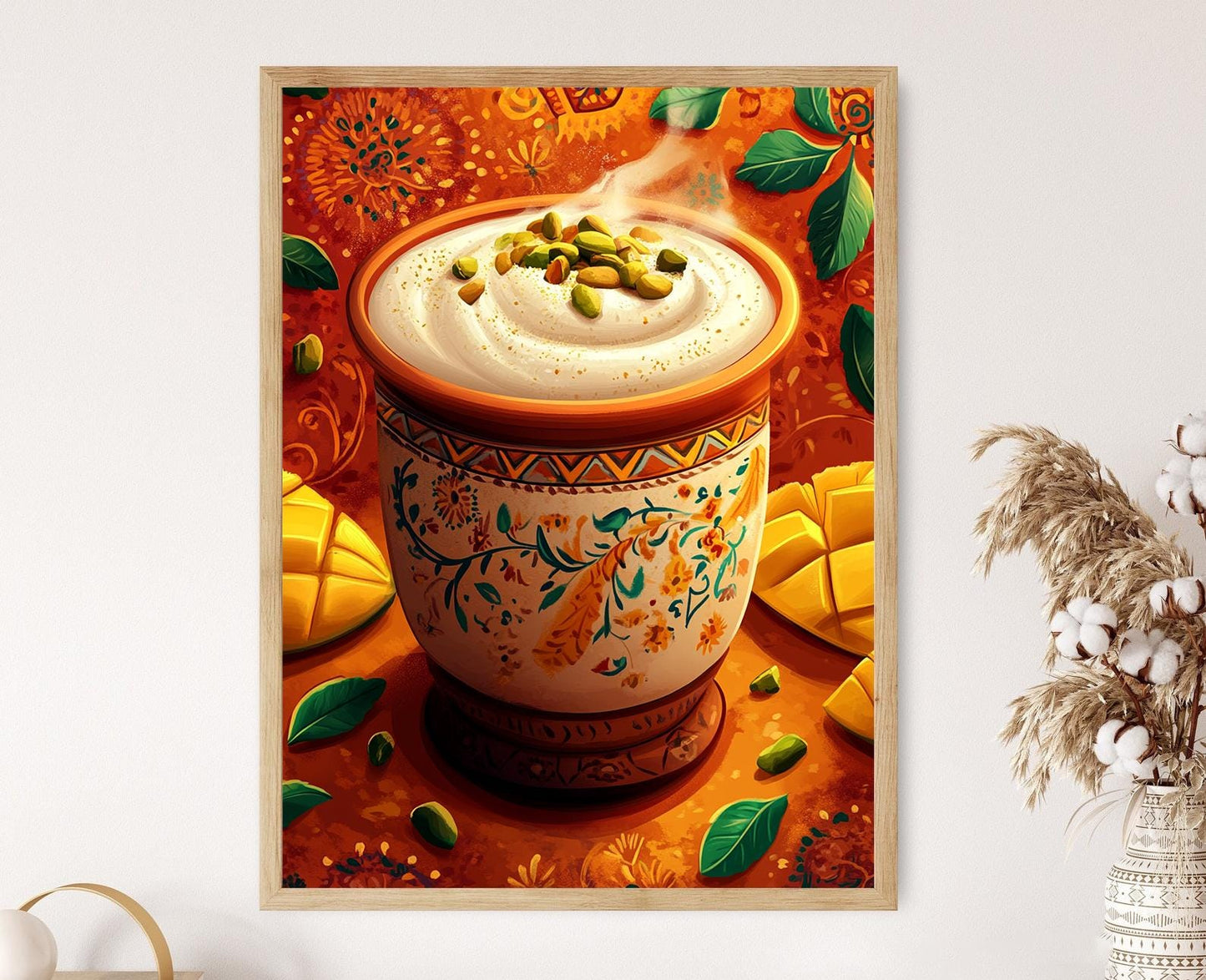 Affiche Lassi – Illustration Kulhad, Art Mural Boisson Indienne