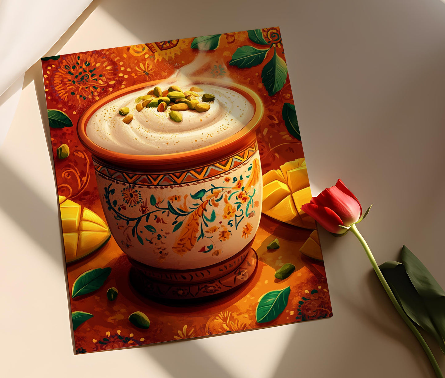 Affiche Lassi – Illustration Kulhad, Art Mural Boisson Indienne