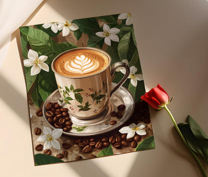 Affiche Café Indien – Illustration Dabarah, Décor Mural Boisson