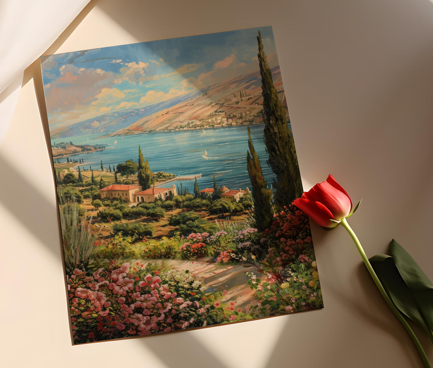 Affiche Mer de Galilée – Impression Art, Eaux Tranquilles et Sites Historiques