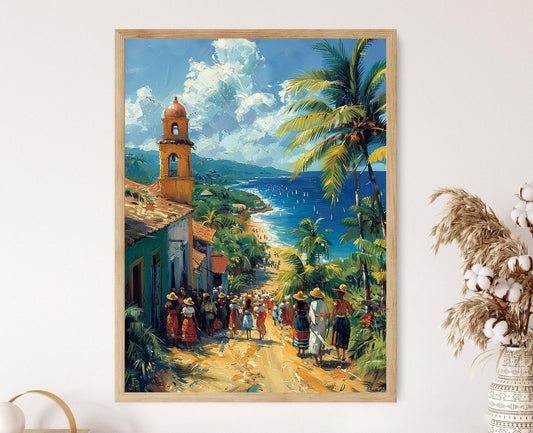 Affiche Culture Garifuna – Impression Art de Danse et Musique Traditionnelle