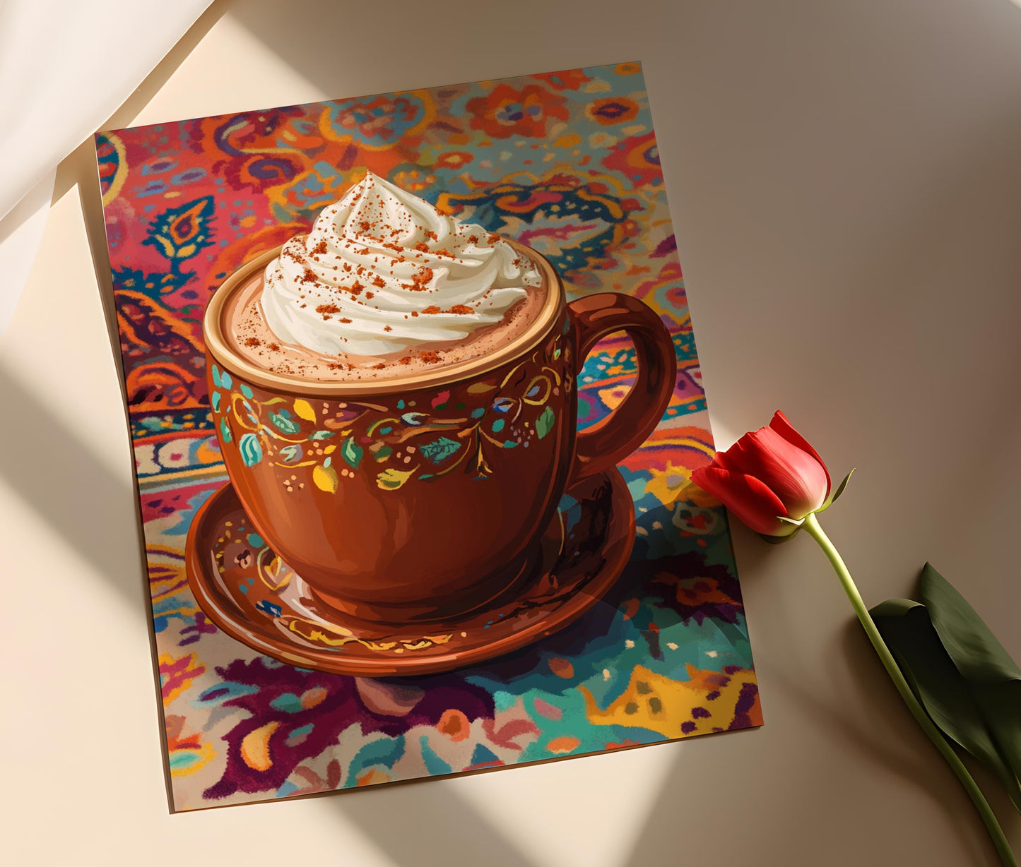 Affiche Chocolat Chaud Pakistanais – Illustration Kulhad en Argile