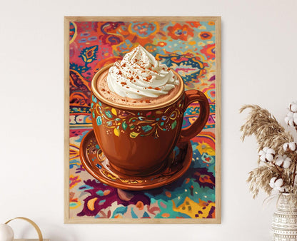 Affiche Chocolat Chaud Pakistanais – Illustration Kulhad en Argile